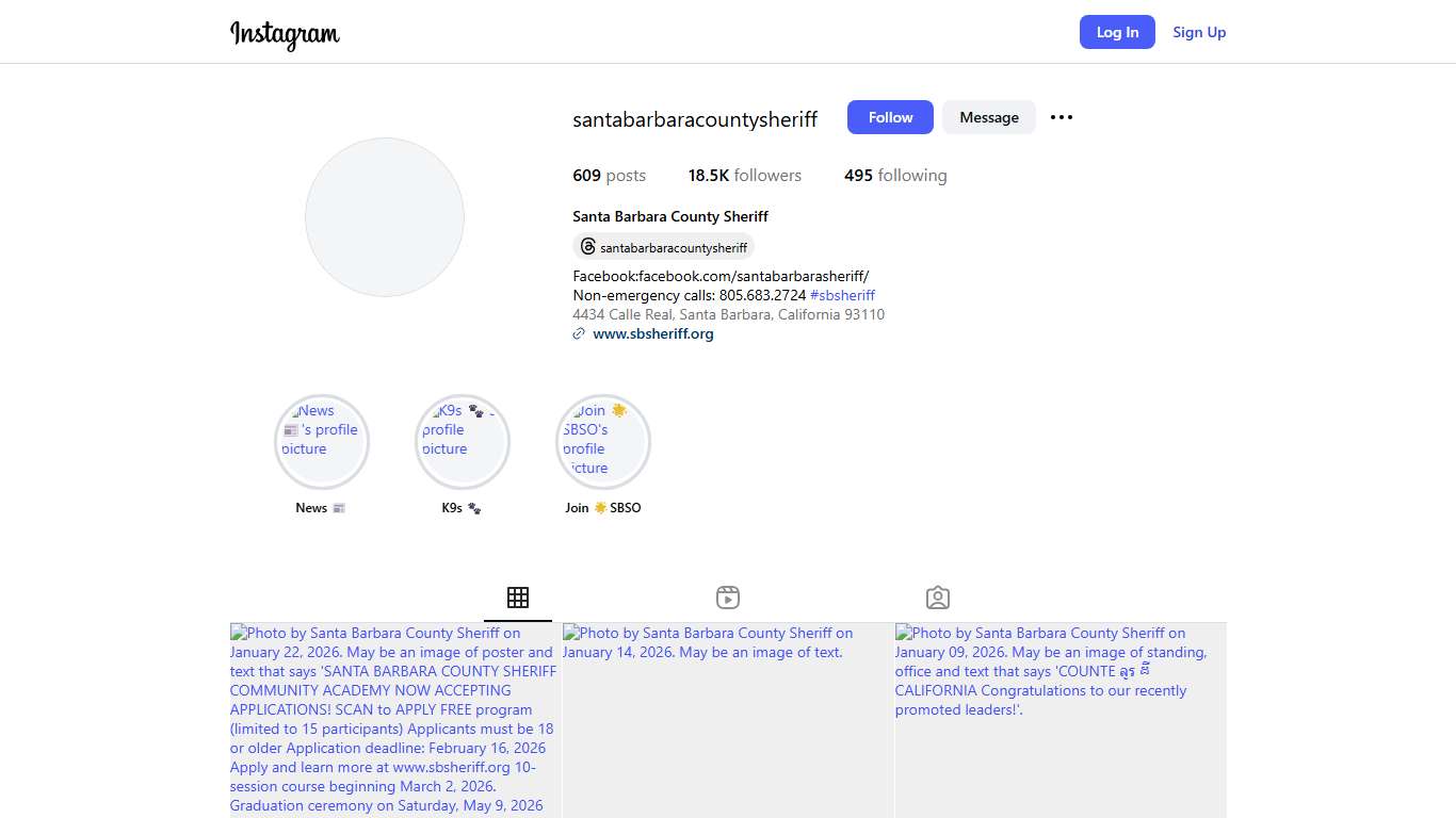 Santa Barbara County Sheriff (@santabarbaracountysheriff) • Instagram photos and videos